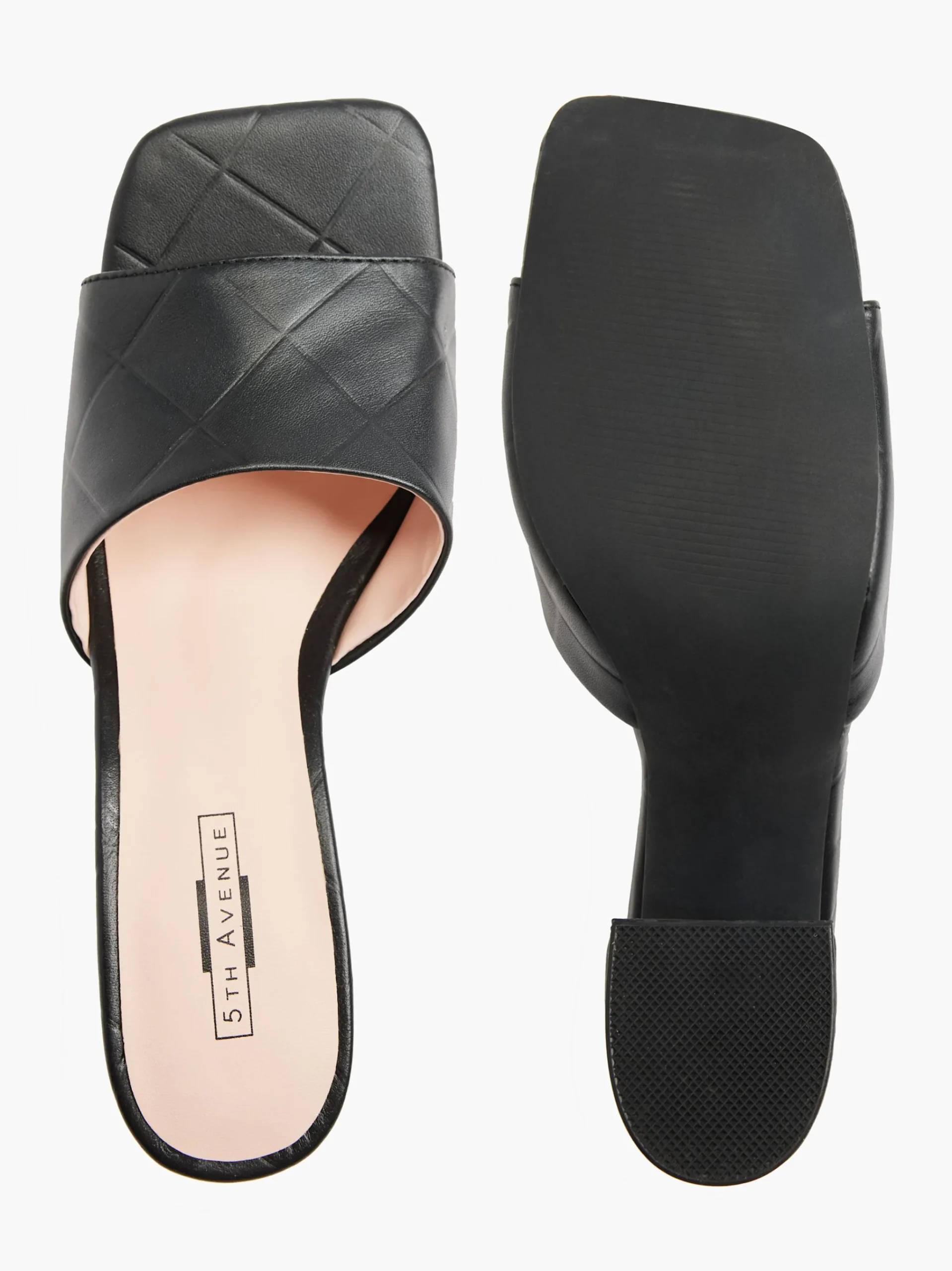 Fashion 5th Avenue Ciabatta aperta dietro Nero