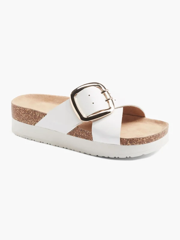 Shop Catwalk Ciabatta con plantare profondo Bianco