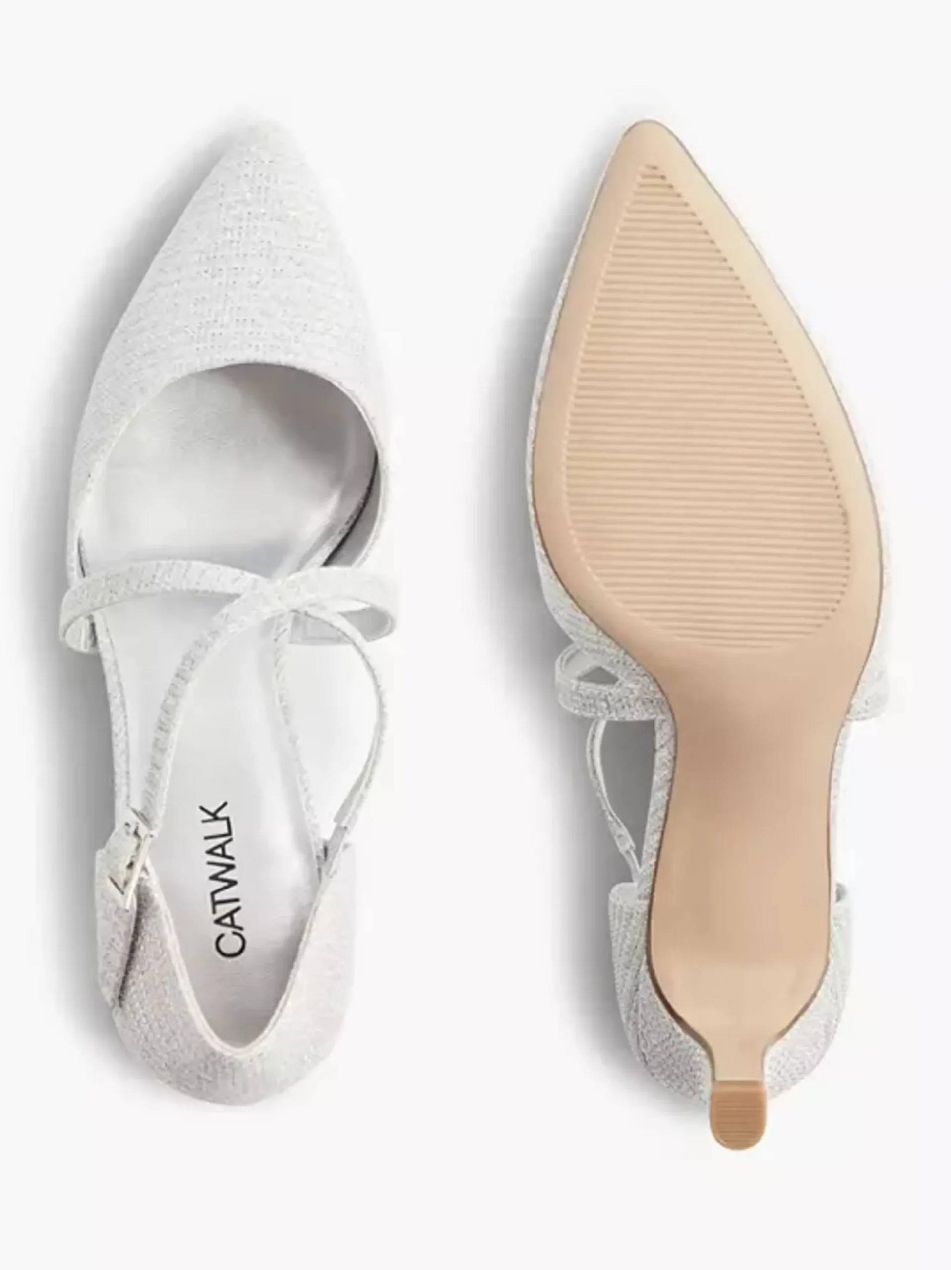 Discount Catwalk Décolleté con fibbia Argento