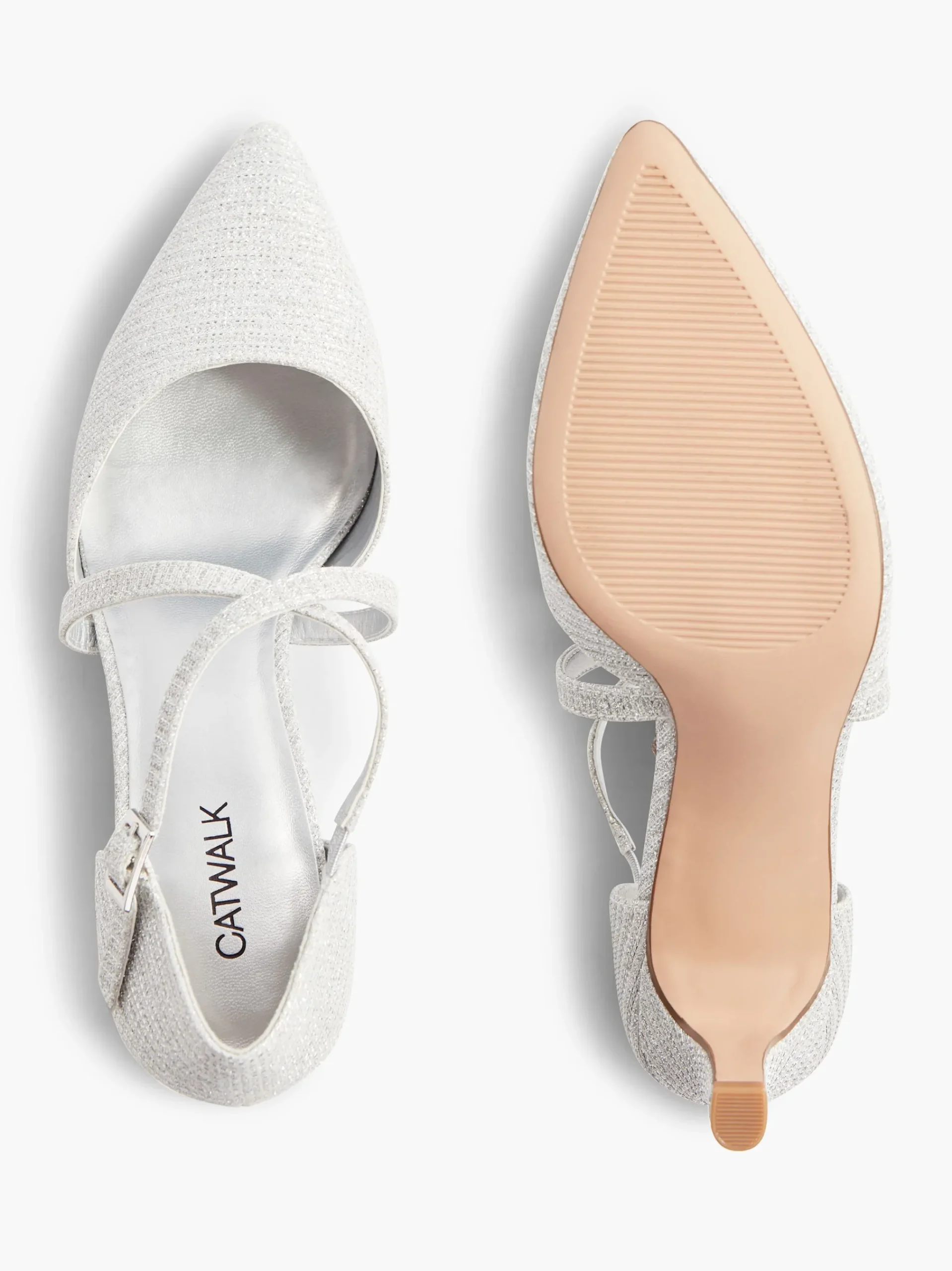 Discount Catwalk Décolleté con fibbia Argento