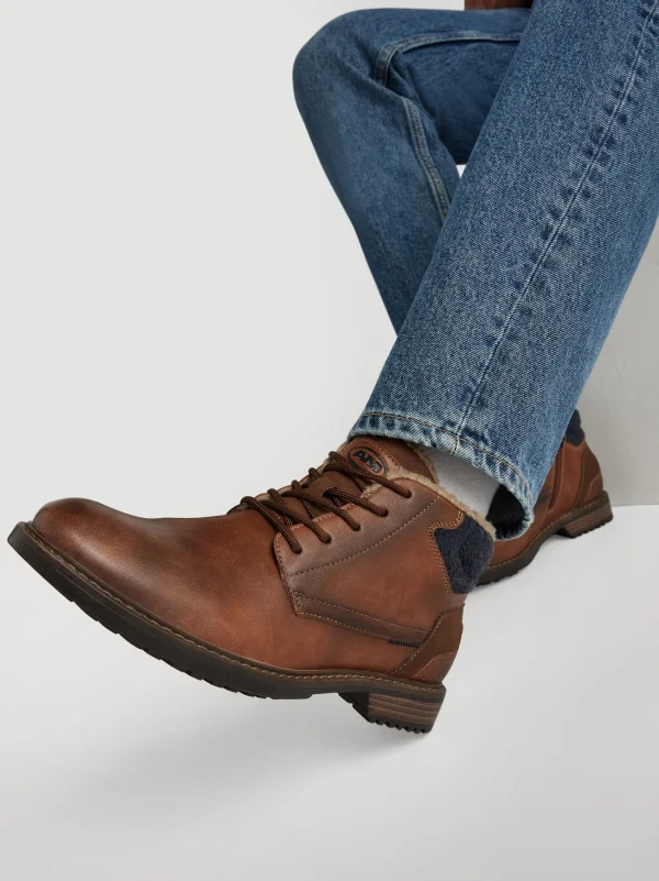 Outlet AM SHOE Stivale allacciato Marrone